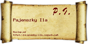 Pajenszky Ila névjegykártya
